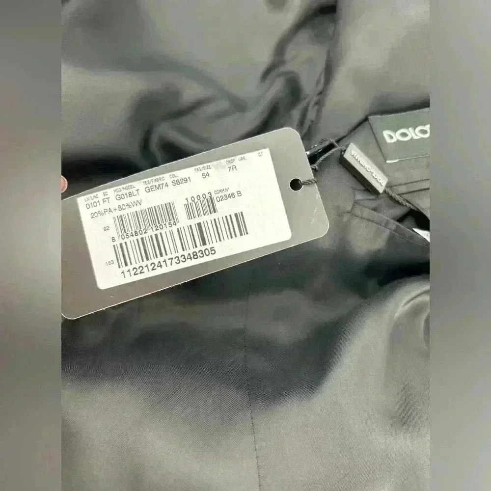 NWT DOLCE & GABBANA Coat Jacket Grey Wool Single Breasted IT54/US44/XXL $3000